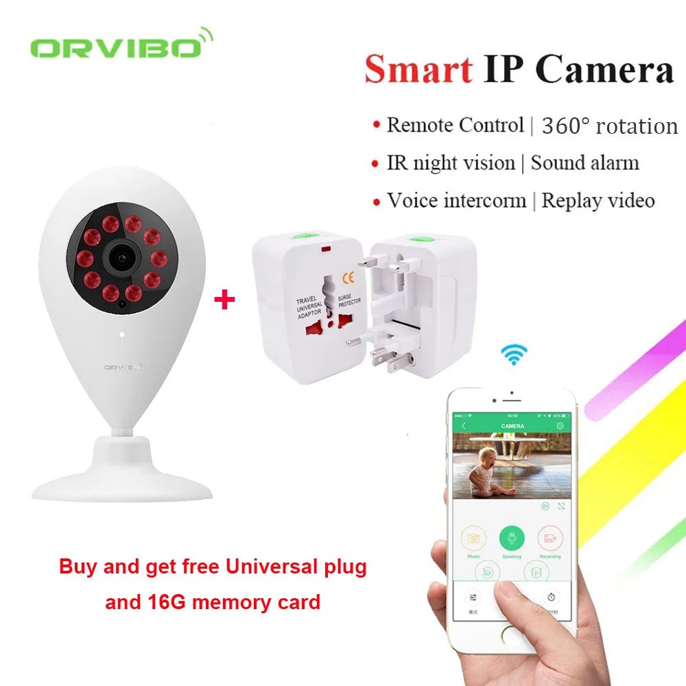 ORVIBO wifi IP камера безопасности HD 720P инфракрасное ночное видение умный дом