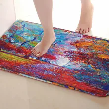 Масляная живопись стиль Коврики для улицы, смешной Противоскользящий коврик для ванной, дверные коврики, дверные коврики под входную дверь