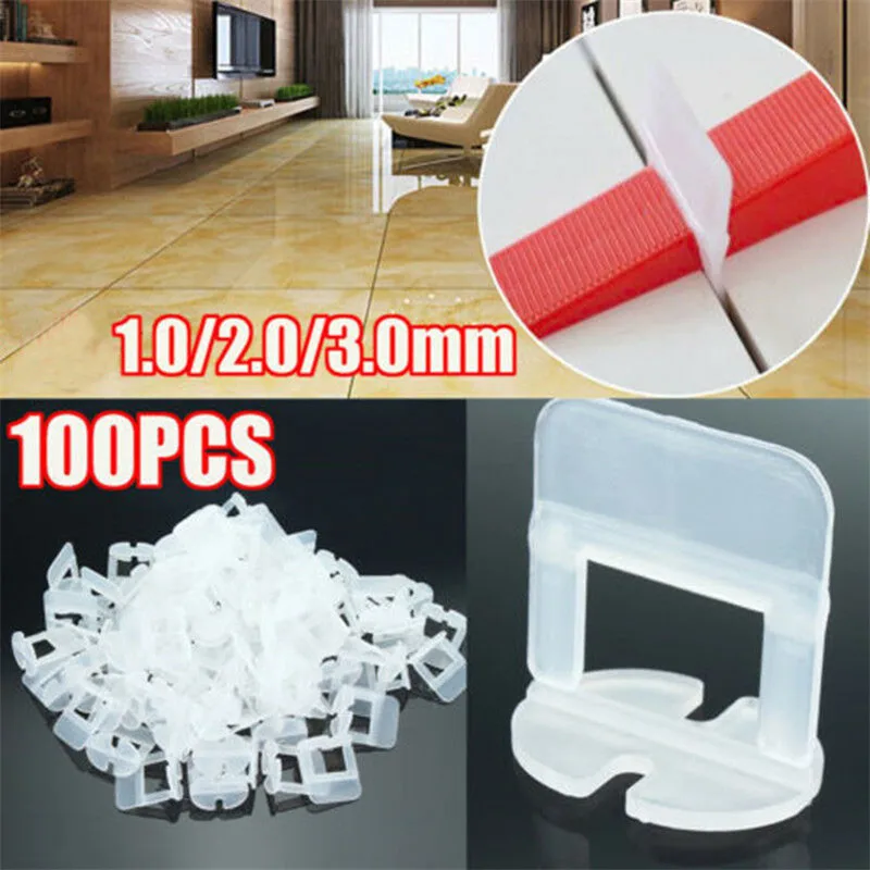 100 Pcs Tile Leveling Spacer System Construction Tool Wedges Tiling
Flooring Set 2019 1mm Pedestal Size