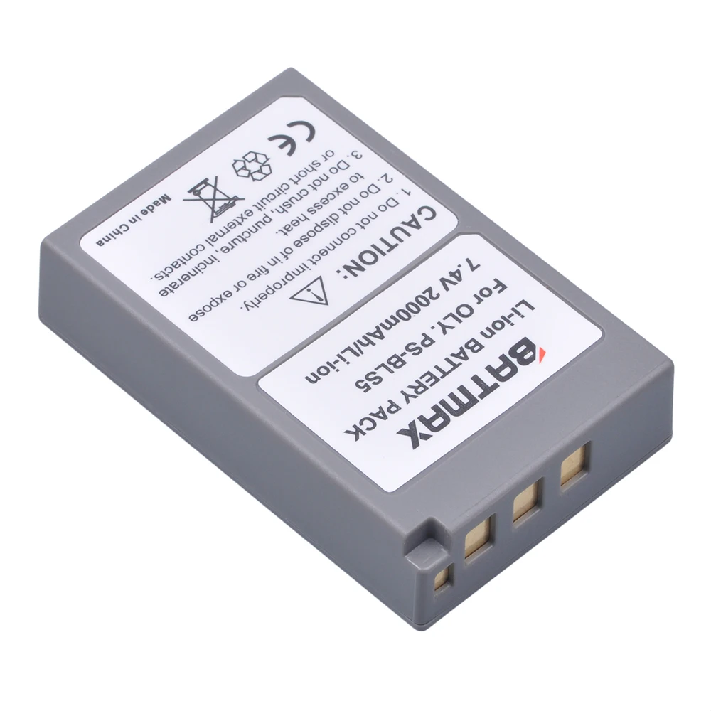 2000 мАч 2 шт. флэш батарея S5 BLS50 + зарядное устройство USB с ЖК дисплеем для Olympus|charger for