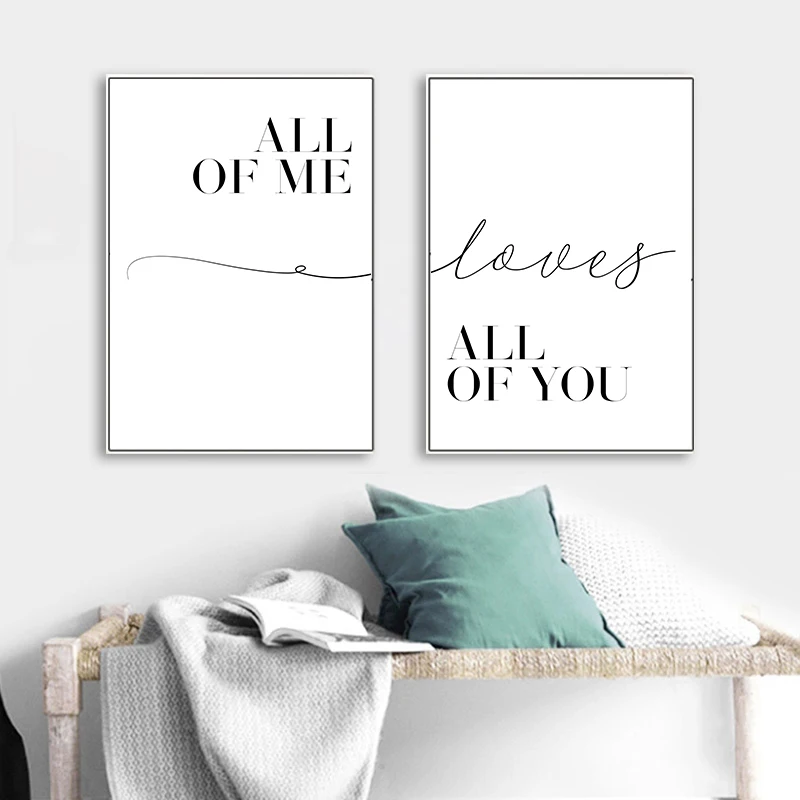 

Home Decor Canvas Painting Poster Scandinavian Black White Motivational Minimalists Pictures Wall Art Print Modular Living Room