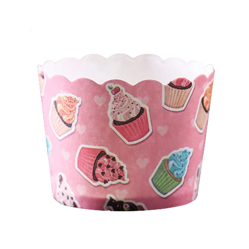 50 шт. милый мороженое Красный Полосатый вкусные кекс торт принцесса ана Эльза бумажная форма для кекса для свадьбы День рождения
