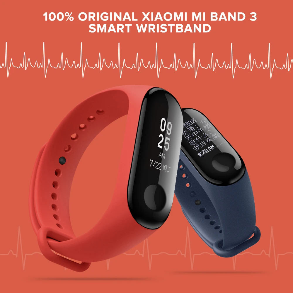 2018 новейший Xiaomi mi Band 3 умный Браслет пульсометр водостойкий pk 2 Поддержка Android