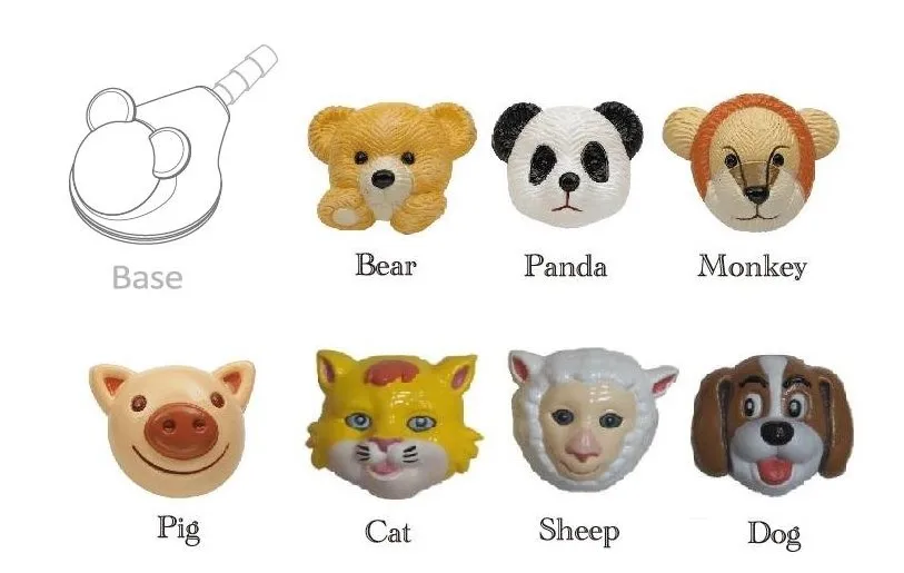 Free Shipping 3D Animated 7 fun Animal single head Stethoscope Free Shipping 3D Animated 7 fun Animal single head Stethoscope