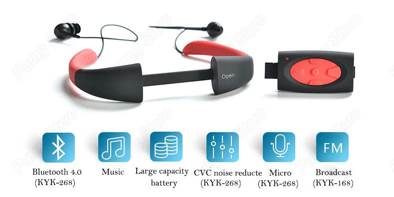 Летние наушники для плавания HIFI наушники mp3 плеер с радио FM Подводные IP68 шейным Водонепроницаемый mp3 для дайвинга спорта душ