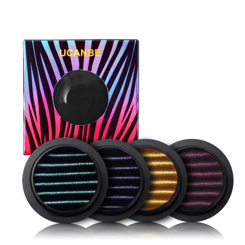 

2018 3D Luminous Magnetic Eye Shadow Palette Makeup Palette Pigmented Metallic Pressed Eyeshadow Glitter Cosmetics 4 Colors New