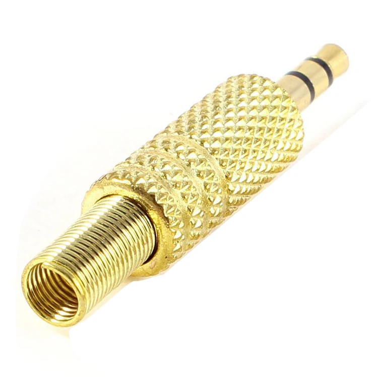 2 шт. Штекерный аудио разъем золотого цвета 3 5 мм 1/8 дюйма|alloy gold|connector plugplug connector |