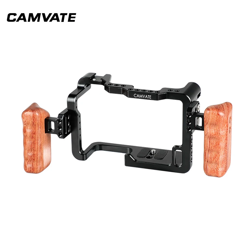 CAMVATE GH5 Cage Rig с двойной деревянной рукояткой и плечевым ремнем C2186