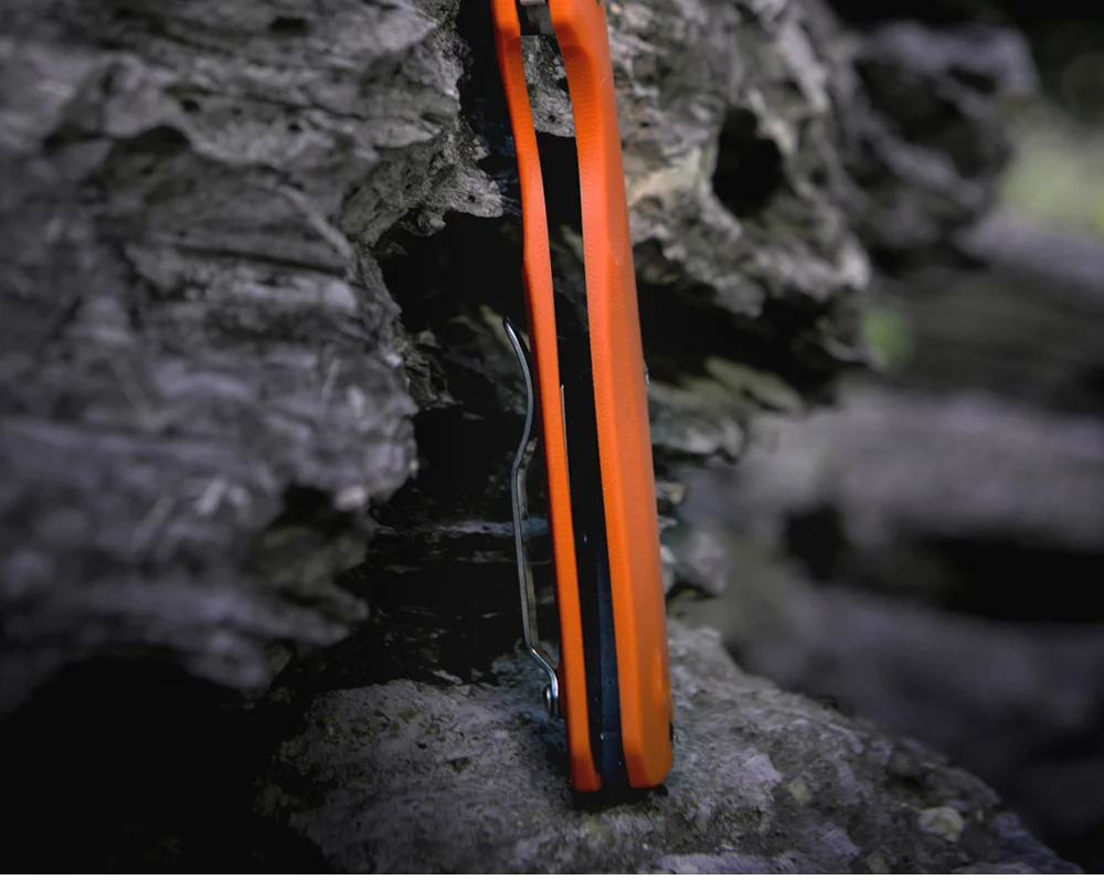 Ножи для выживания Kizer, походный нож V4461A2 VG10, лезвие с точкой падения, оранжевая Ручка G10