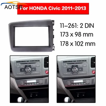 

car Radio Facia For Honda Civic 2011 2012 2013 Din dvd player Fascia Car Stereo Radio Installtion Dash