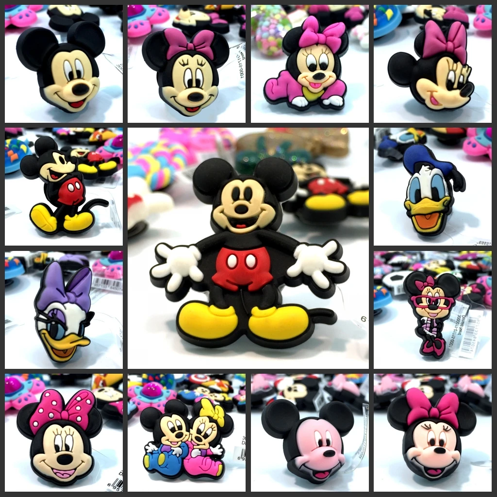 

1pcs High pvc shoe charms Mickey Minnie Donald Duck Daisy Duck Goofy Children gift parts