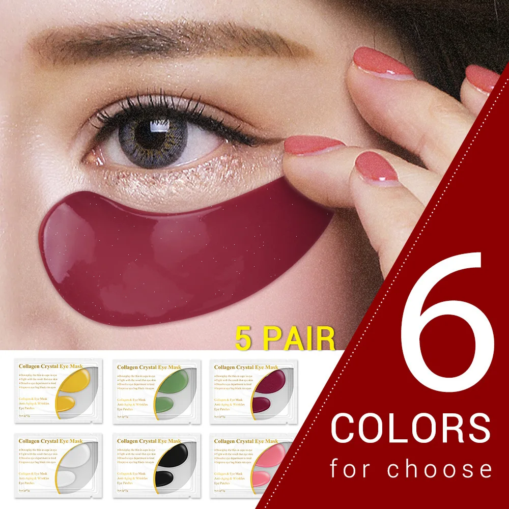 LANBENA Blue Beck 24K Золотая коллагеновая маска для глаз Go Black Rim Of Eye 6 цветов 1 шт платье| |