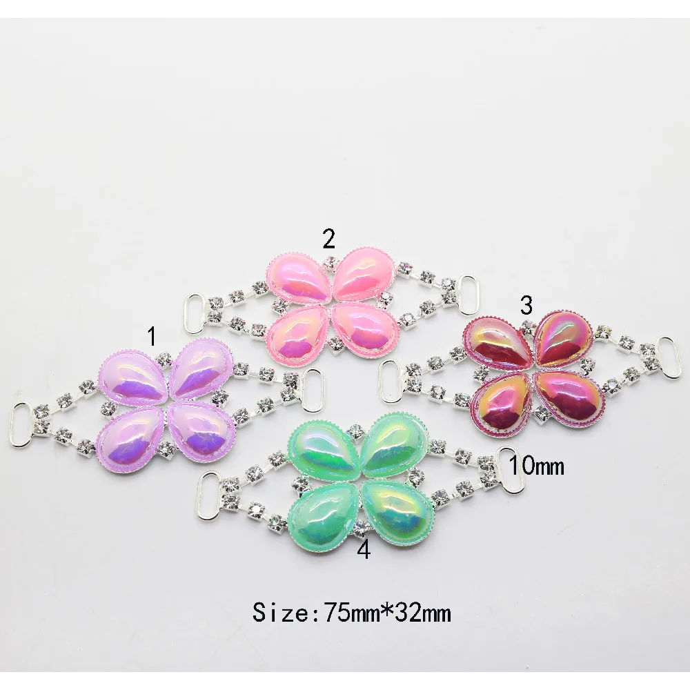 Pearl Bikini Connector metal Rhinestone buckle Swimwear Clickers bikini