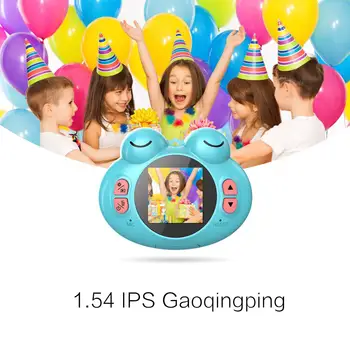 

Cute Cartoon Frog Shaped Digital Camera Portable Anti-Shake Rechargeable Kids Camera for Girls Boy