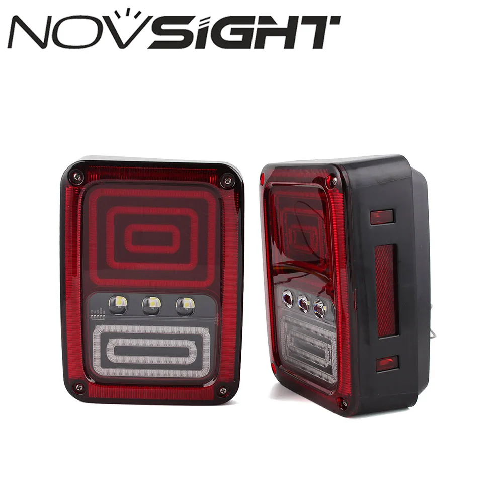 

One Pair US Car LED Tail Light Yellow Turn Signal White Reverse Tail Light Red Brake Lamp For Jeep Wrangler JK 2007-2016