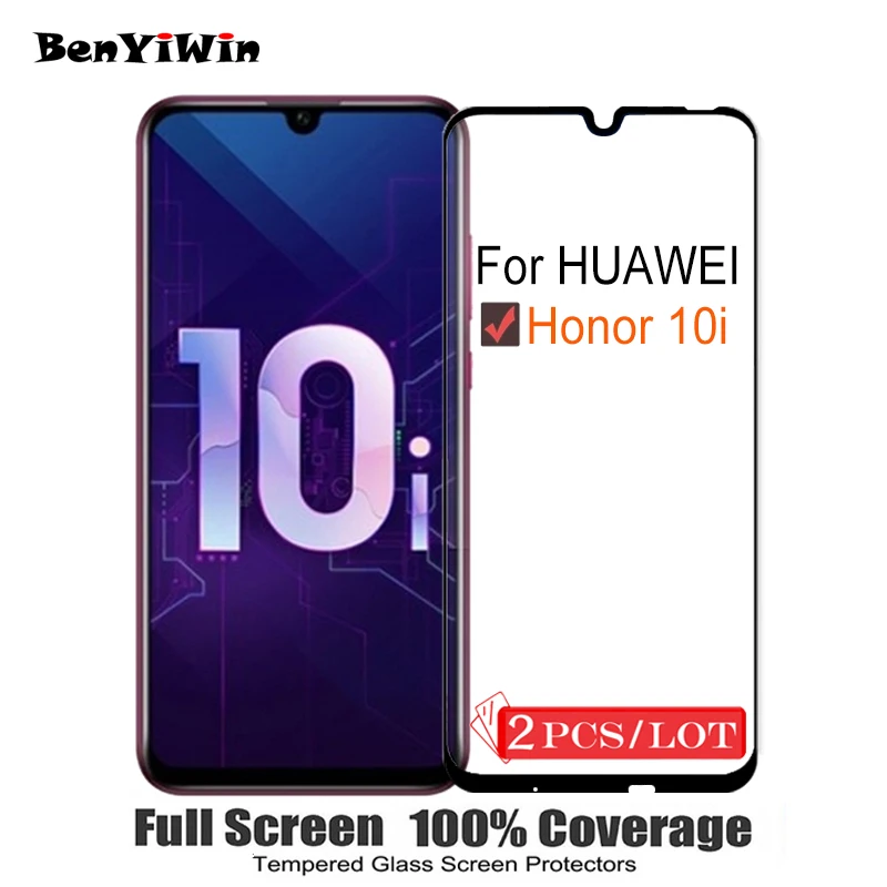 2 шт. Полное покрытие закаленное стекло для huawei Honor 10i 10 i защита экрана 9H на Защитное стекло для HRY LX1T пленка