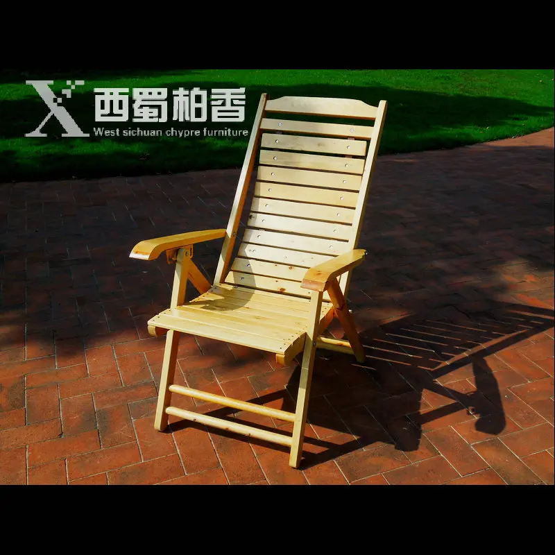 Eco friendly cedarwood Outdoor Sun Loungers folding deck ...