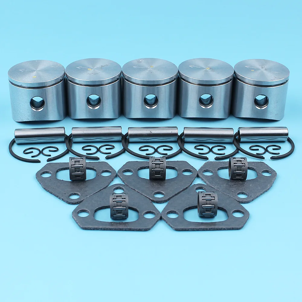 5 x (40mm) Piston Ring Needle Bearing Muffler Gasket Kit For Husqvarna