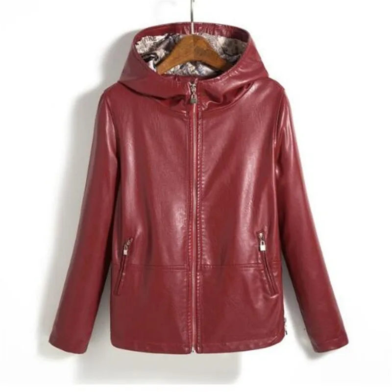 

2018 New Spring And Autumn Ladies Leather Jacket Women Small Leather Clothing Short Slim Motorcycle Leather Coat Women
