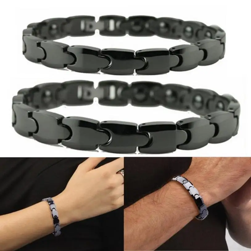 

Hot Fashion Women Men's Ceramics Chain Wristband Unisex Popular Clasp Cuff Bangle Bracelet Trendy Brief Style Designed Bracelets