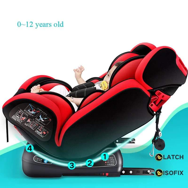 Baby Child Car Safety Seat ISOfix Latch Connection Five point Harness