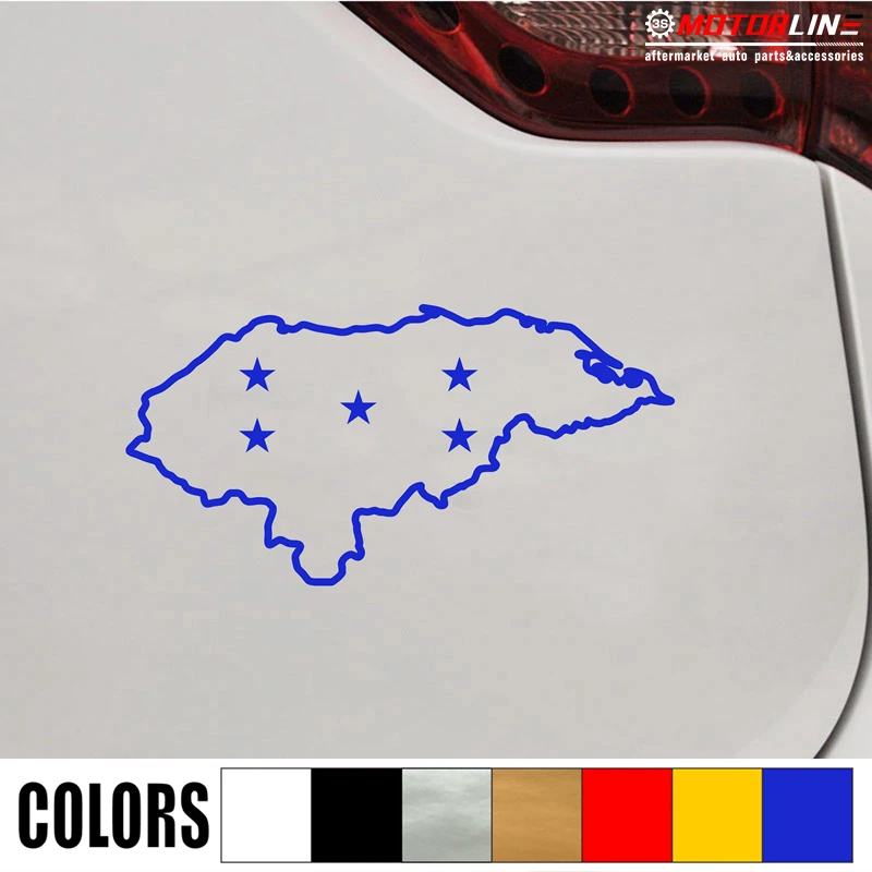 

Honduras Map Outline Flag Decal Sticker Car Vinyl pick size color die cut