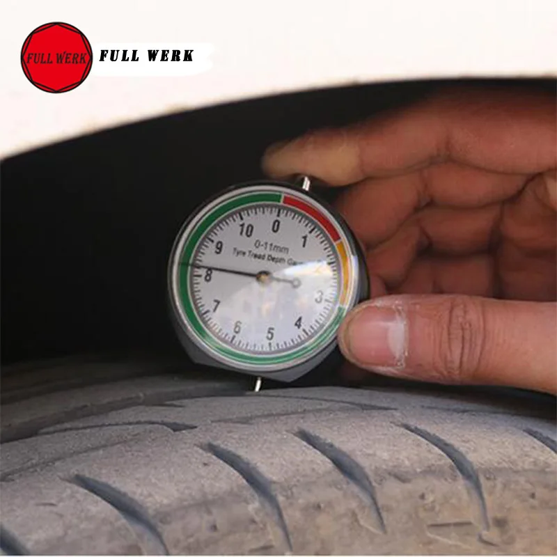 Car Wheel Tire Pressure Tread Depth Gauge Meter Indicator Pointer
