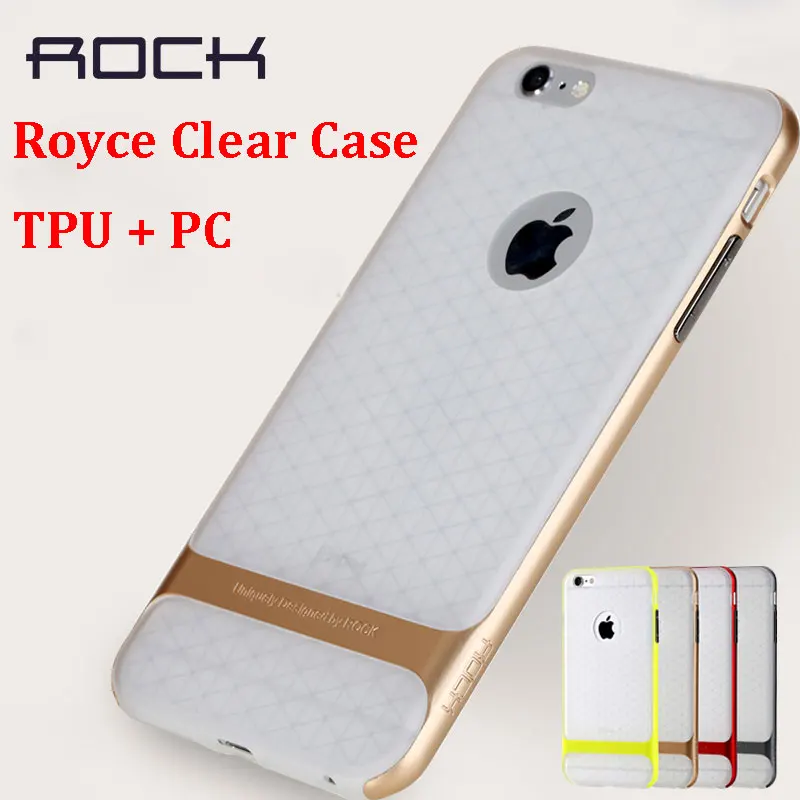 

Rock Royce Series Case for iPhone 6 Plus case Luxury Hybrid TPU+PC Case Transparent for iPhone 6s plus back shell drop shipping