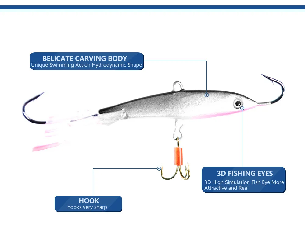 Рыбы king1pc 15 г 83 мм 3D Средства ухода для век 9 Цвет зимний лед Рыбалка приманку Жесткий Bait Искусственный Рыбалка снасти магазин рыбалка Pesca