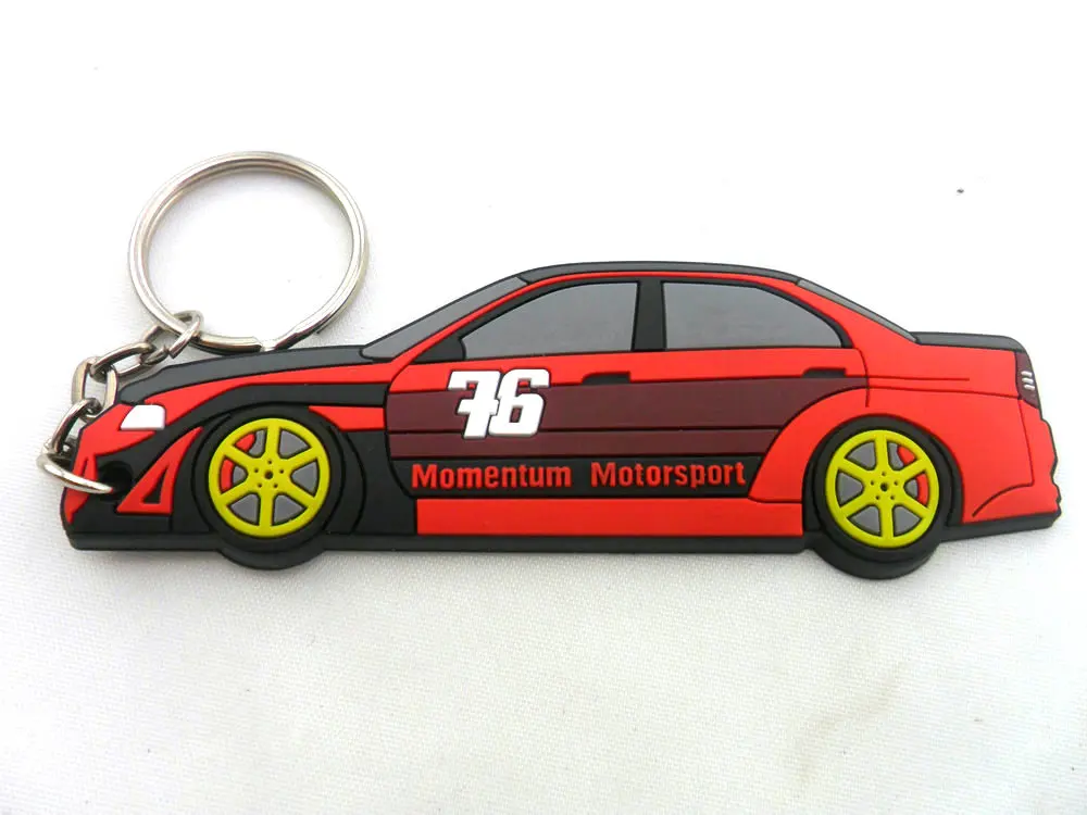 Customized car shape keychains perosnalized keyrings promotional