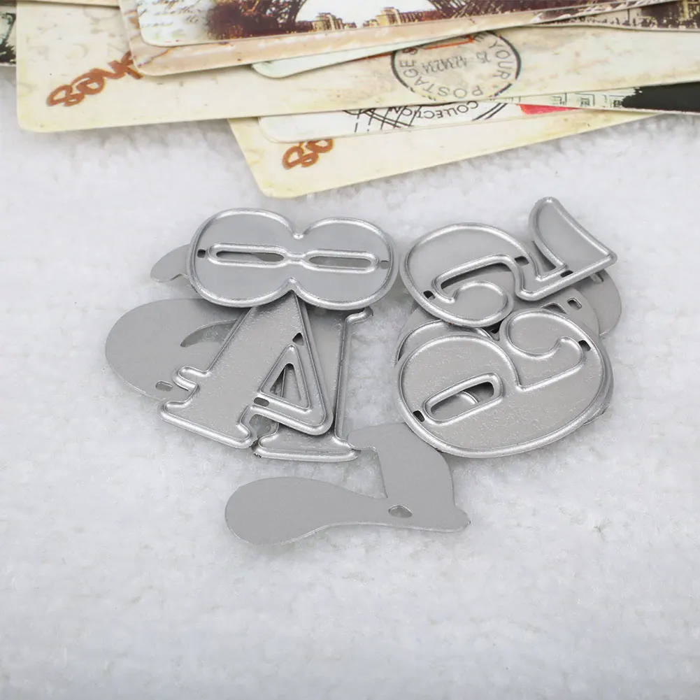 

10pcs Number Designed Metal Cutting Die Hand Craft Scrapbooking Card Diary