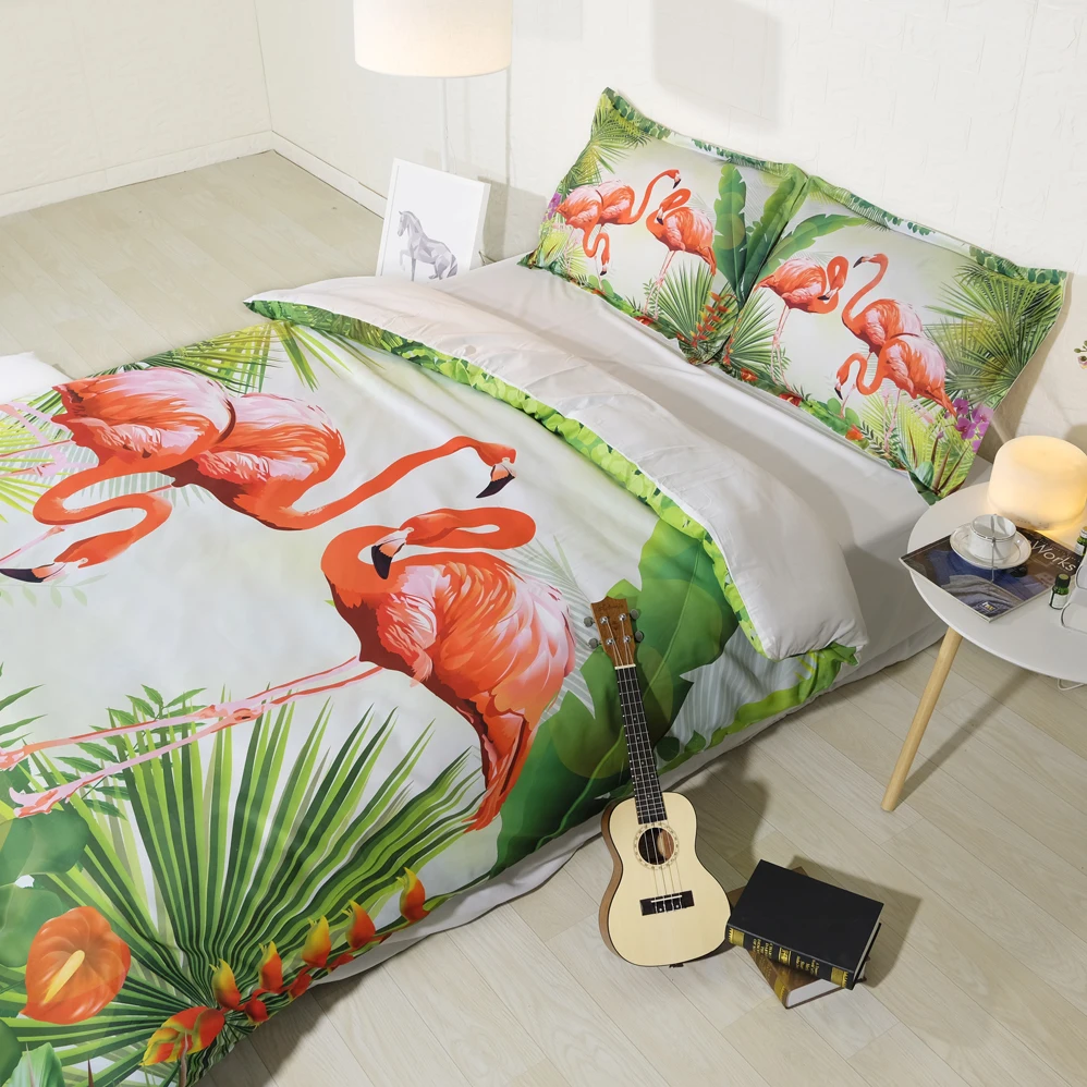 3-parts-per-set-popular-flamingo-boho-style-3d-bedsheet-set