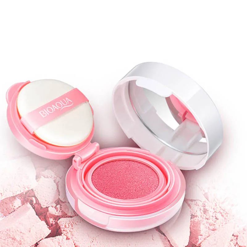 Натуральный розовый макияж воздушной подушки макияж минерализация щек Гладкий Косметика мягкий порошок румяна