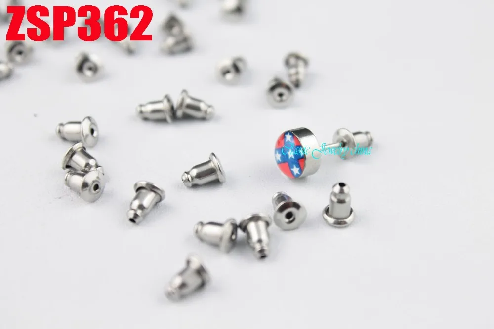 Серьги гвоздики из нержавеющей стали 100 шт. 10000 ZSP362|earring stopper|ear postback earrings |