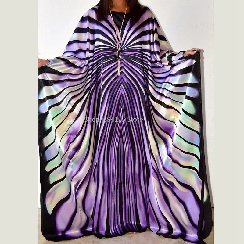 

African Dress for women 2019 fashion zebra Stripe print Dress plus size free size maxi Dress long Robe Africaine vetsido