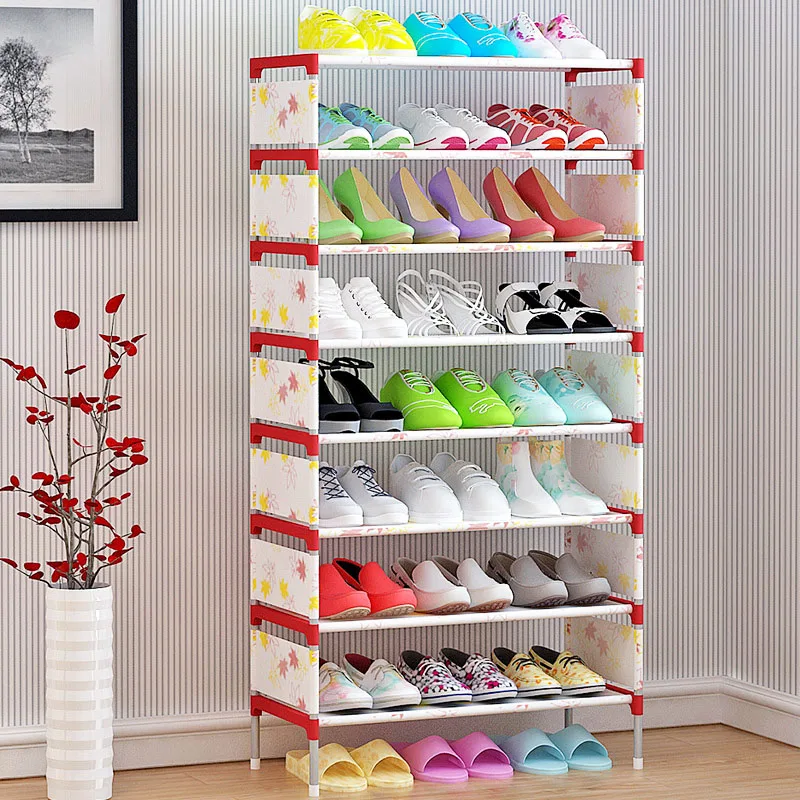 Modern minimalist home shoe organizer non woven storage free assembly