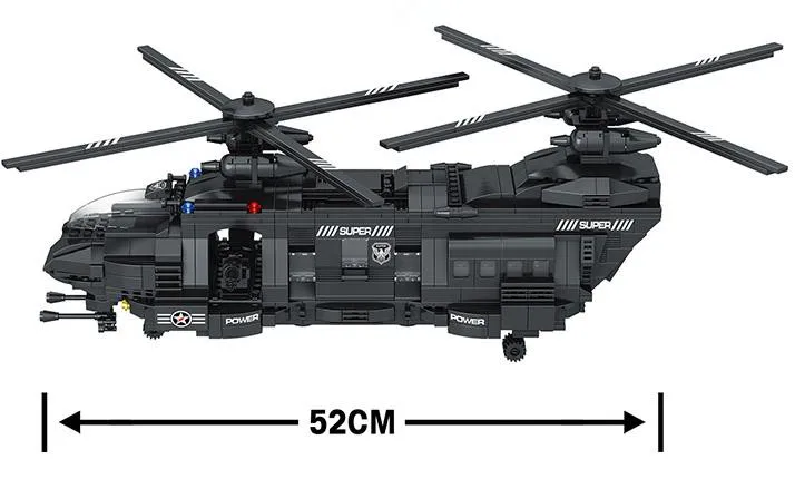 1351 шт Chinook транспортная модель вертолета спецназ сборные строительные блоки Развивающие кирпичи игрушки подарок для детей