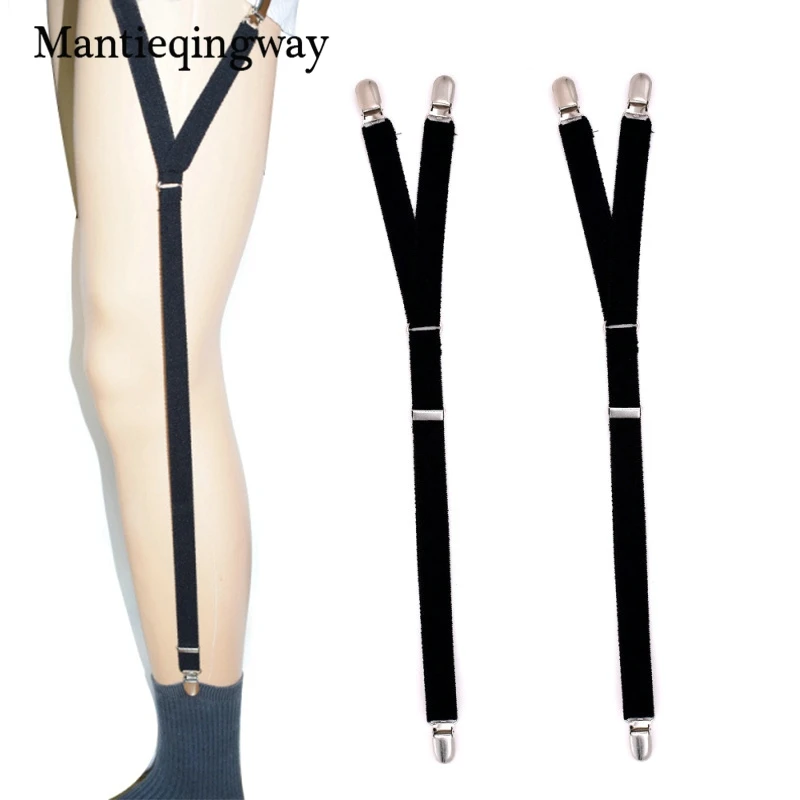 

Mantieqingway Y-shape Shirts Holders Suspensorio for Mens Shirts Stays Garters Suspender Braces Elastic Socks Garters Belts