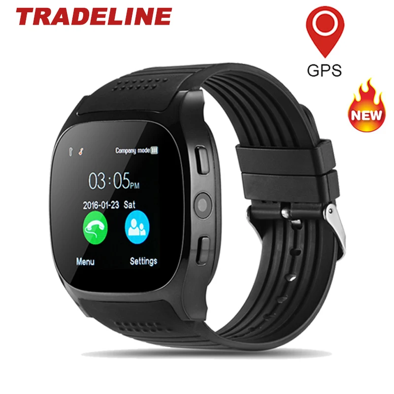 

Smart Watch Bluetooth Sim Card Camera GPS LBS Tracker Smartwatch Waterproof Pedometer Watch FM Video Music Play For Men Women