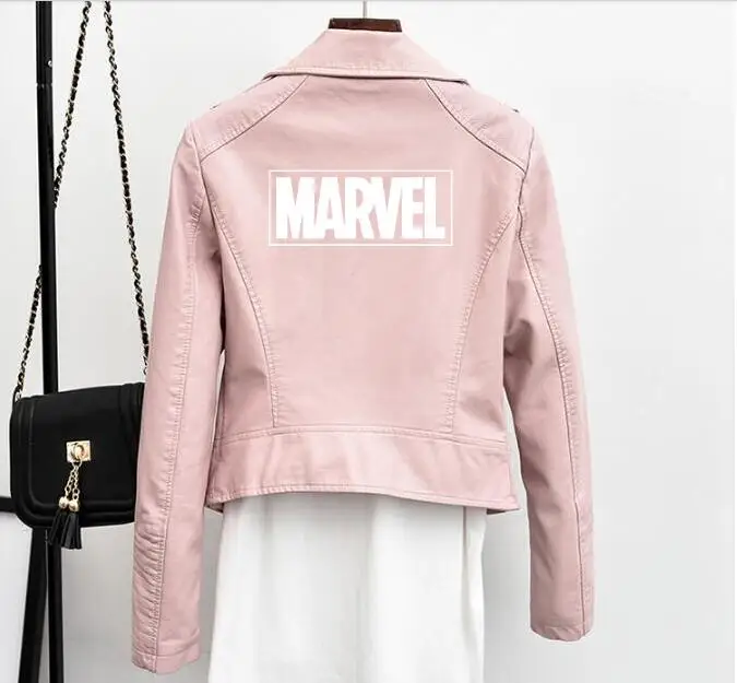 Новая куртка MARVEL для женщин пальто с принтом в стиле панк кожа Локомотив на