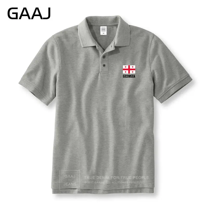 GAAJ футболки поло с флагом Джорджии для мужчин и женщин унисекс с принтом букв модная Высококачественная Мужская толстовка поло размера плюс#26431 - Цвет: Grey