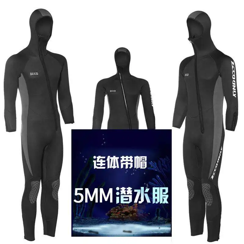 5MM Wetsuit One piece Set Neoprene Diving Suit Sun proof and Warm