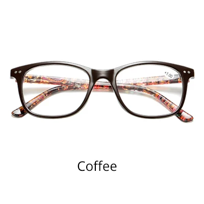 Ralferty очки для чтения, женские диоптрические очки, диоптрические медицинские очки для дальнозоркости+ 1,0+ 1,5+ 2,0+ 2,5+ 3,0+ 3,5+ 4,0 A6903 - Цвет оправы: Coffee