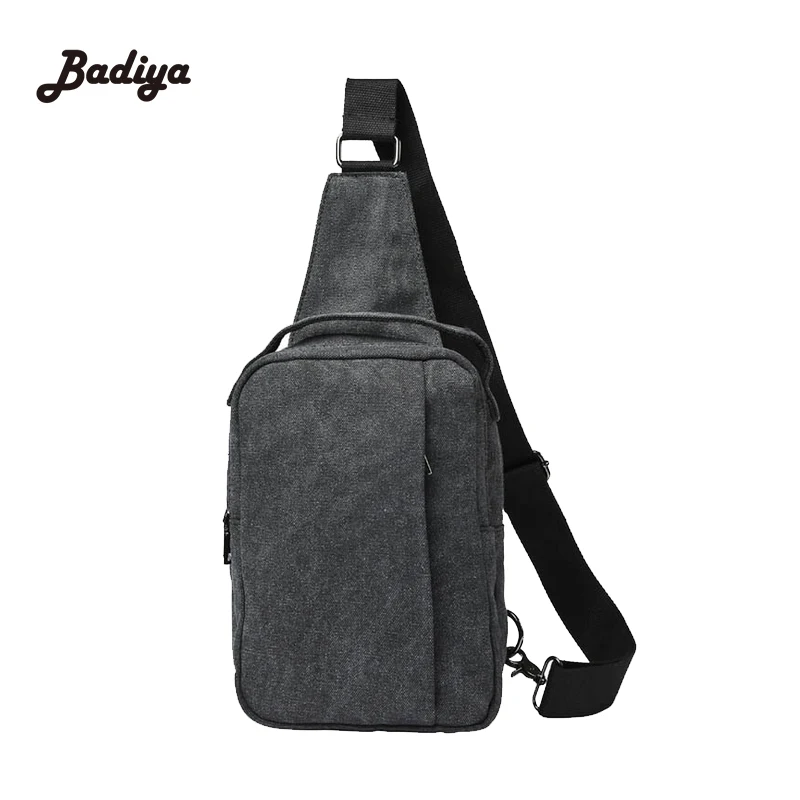 Casual Canvas Messenger Bag Fashion Men Chest Bags Small Size Men&#39;s Travel Shoulder Bag Mens ...