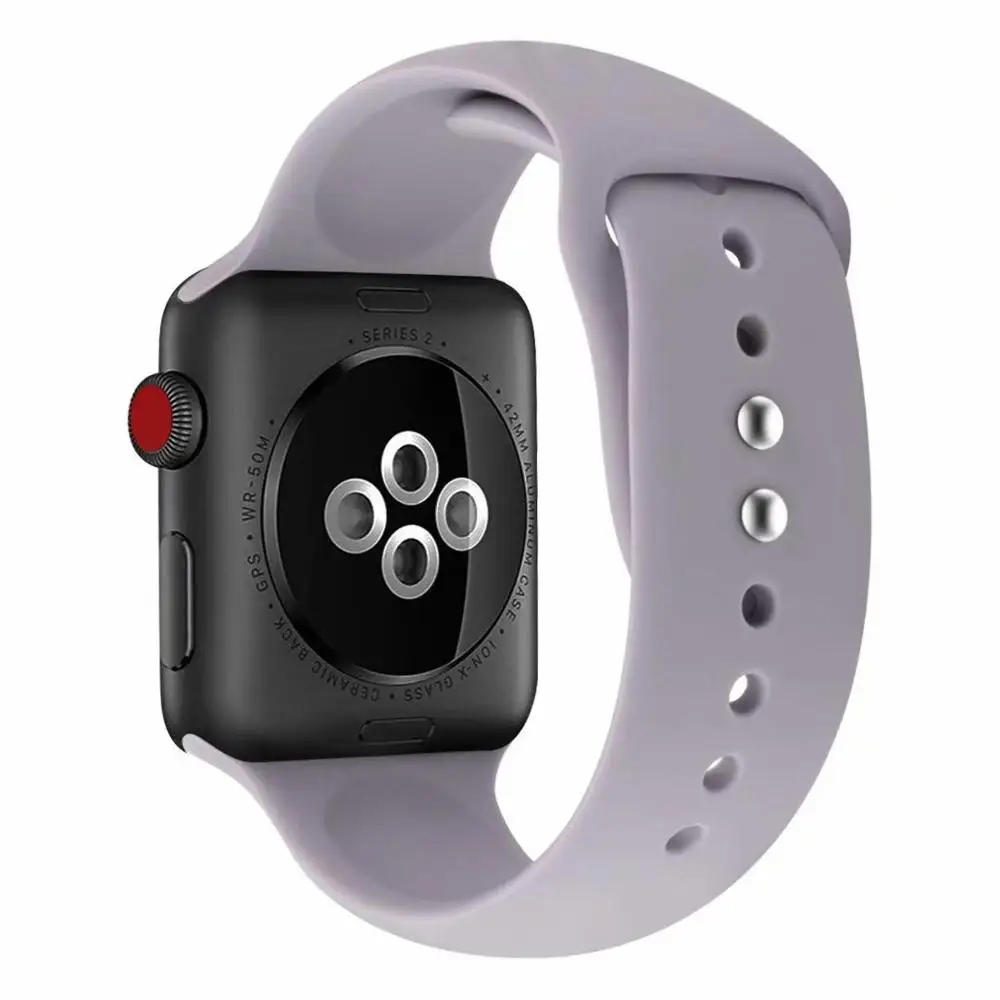Morandi Для мужчин новый Цвет силиконовый ремешок для наручных часов Apple Watch Смарт i