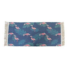 Тканый хлопковый ковер с кисточками, ковер 60x130 см, моющийся коврик для спальни, гостиной, прачечной, прихожей