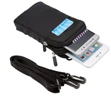 Наружная сумка с двумя карманами, спортивный чехол для телефона Apple iPhone 4, 4S, 5, 5S, 5c, SE, 6, 6 S, 7 Plus, чехол на липучке с ремнем