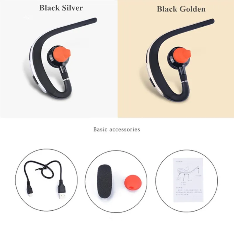 Voice control Bluetooth headset Noise cancelling isolation wireless earphone with microphone handsfree sports music headphone (4)