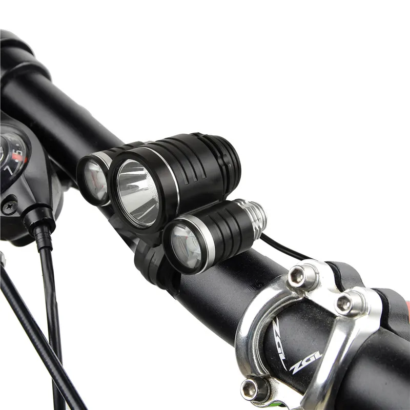 RUZK5 Led Bike Bicycle Light Headlight 8000Lm Rechargeable Headlamp