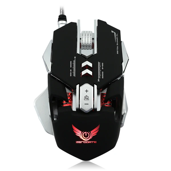 Serious Gamer Mechanical Mouse PC Gamer Mice 3200DPI LED Back Light 7 Buttons Wired Mouse Gaming For Desktop Gaming - Цвет: Black